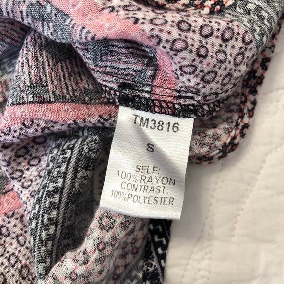 THML Faux Suede Trim Long Sleeve Top - Small - Picture 5 of 11